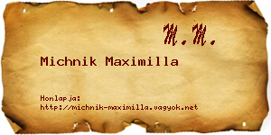 Michnik Maximilla névjegykártya